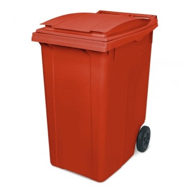 Plastová popelnice 360 l, červená