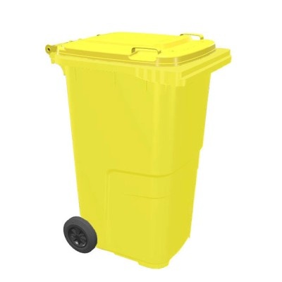 Plastová popelnice 240 l, žlutá