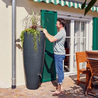 Nádrž na dešťovou vodu Aare 300 l, grafitová