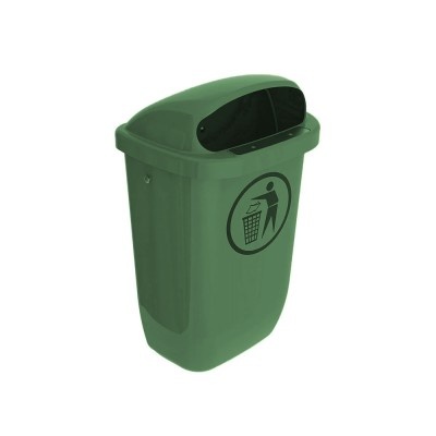 Odpadkový koš CLASSIC 50 l - zelená,zhášeč cigaret