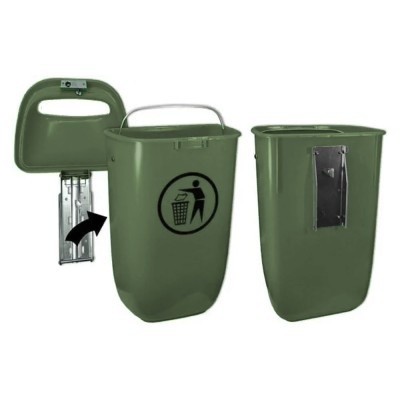 Odpadkový koš CLASSIC 50 l - zelená,zhášeč cigaret