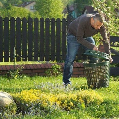 Zahradní koš s víkem, 60 l