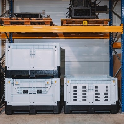 Skládací paletový box 1200x1000x810, perforovaný