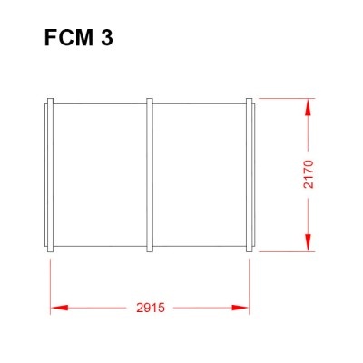 Skladový kontejner FCM, rozložitelný, různé délky - 3 m