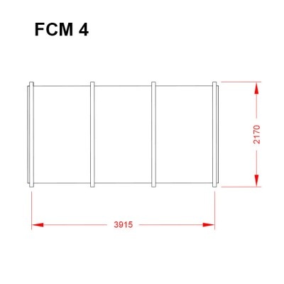 Skladový kontejner FCM, rozložitelný, různé délky - 3 m