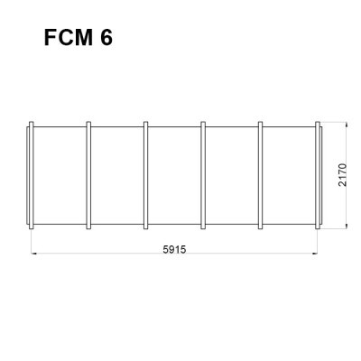 Skladový kontejner FCM, rozložitelný, různé délky - 3 m