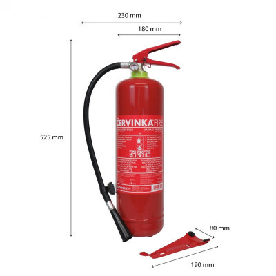 Hasicí přístroj Červinka P4 Če (13A) – práškový – 4 kg