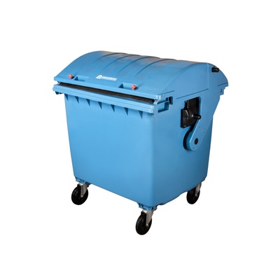 Plastový kontejner 1100 l na tříděný sběr, různé barvy - modrá,design C