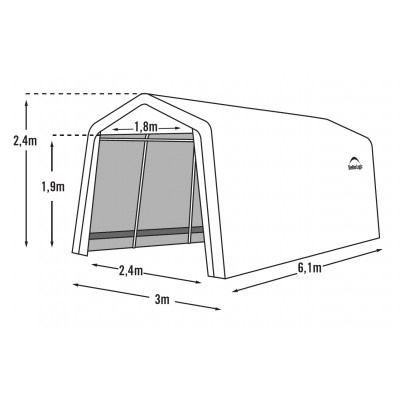 Plachtová garáž SHELTERLOGIC 3,0 x 6,1 m - 62634EU