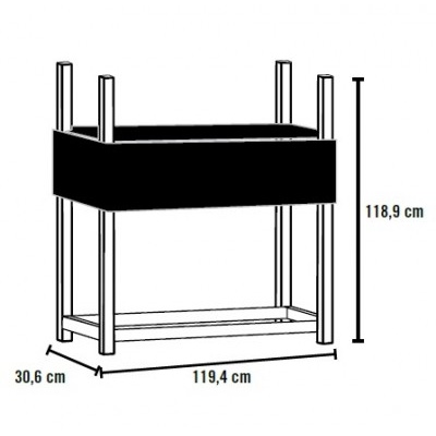 Dřevník SHELTERLOGIC 1,2 m 90370EU