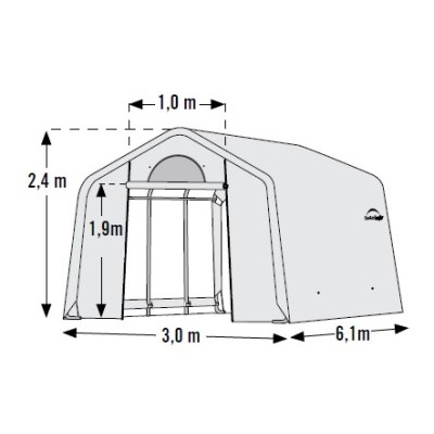 Plachtový skleník SHELTERLOGIC 3,0 x 6,1 m - 35 mm - 70658EU