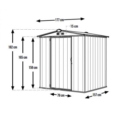 Zahradní domek ARROW EZEE SHED 65 tmavě šedý