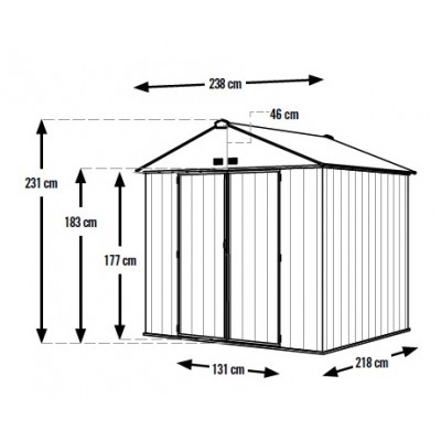 Zahradní domek ARROW EZEE SHED 87 tmavě šedý