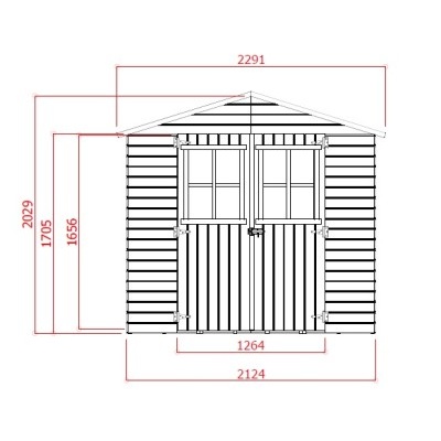 Dřevěný domek SOLID EVA 229 x 194 cm (P851)
