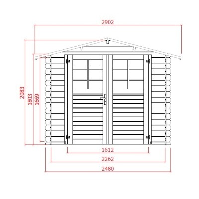 Dřevěný domek SOLID PAVEL 290 x 250 cm (P87903)