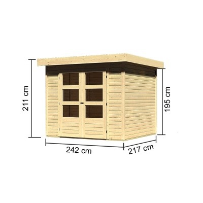 Dřevěný domek KARIBU ASKOLA 3 (73060) natur