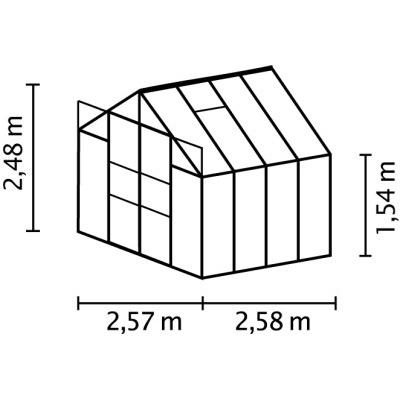 Skleník VITAVIA URANUS 6700 PC 4 mm stříbrný