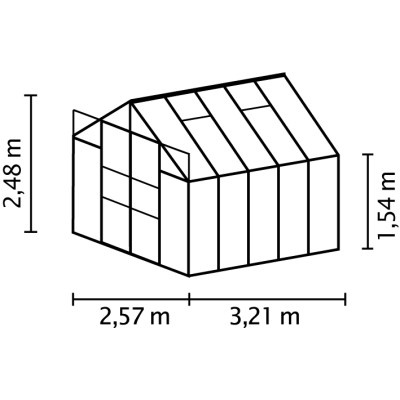 Skleník VITAVIA URANUS 8300 PC 4 mm stříbrný