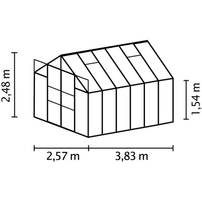 Skleník VITAVIA URANUS 9900 PC 4 mm stříbrný