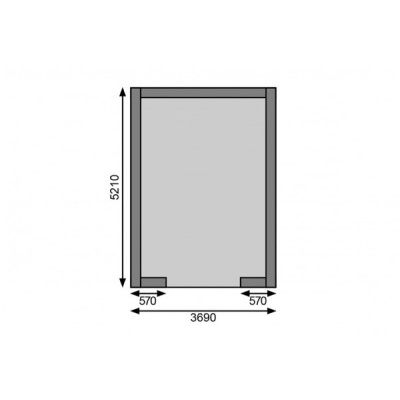 Dřevěná garáž KARIBU 43545 40 mm natur