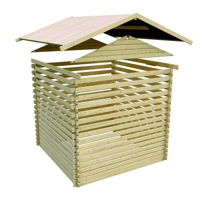 Dřevěná garáž KARIBU 43545 40 mm natur