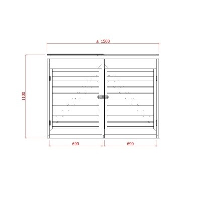 Zahradní úložný box LANITPLAST S754 LG2396