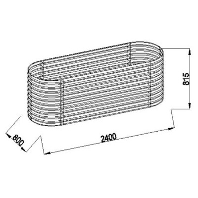 Vyvýšený záhon LANITPLAST WAVE 248 LG2419