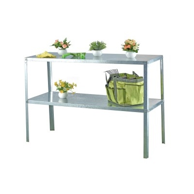 Ocelový regál LANITPLAST 115x40 cm dvoupolicový stříbrný GSD2 LG2640
