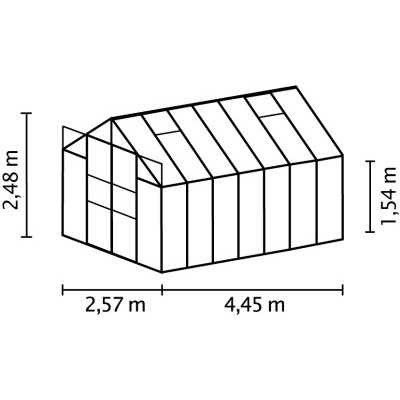 Skleník VITAVIA URANUS 11500 PC 6 mm černý LG2832