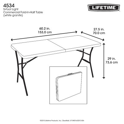 Skládací stůl 150 cm LIFETIME 4534 LG2833