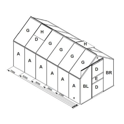 Náhradní prosklení pro skleník VITAVIA VENUS 2500 PC 6 mm LG3059
