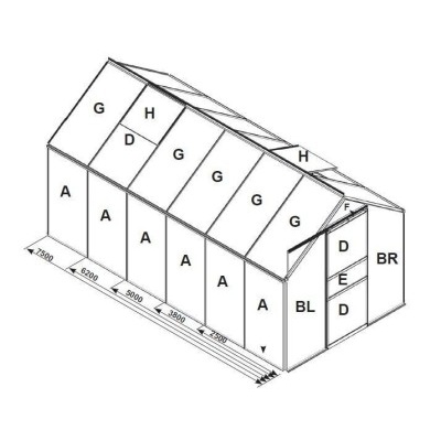 Náhradní prosklení pro skleník VITAVIA VENUS 6200 PC 4 mm LG3064