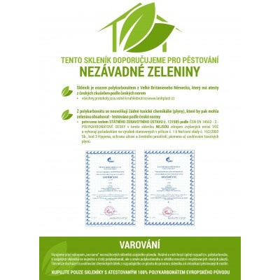 Skleník VITAVIA IDA 900 PC 4 mm zelený